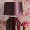 Tidal Table Lamp Ribbed Aubergine Base Only