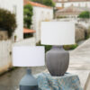 Udine Table Lamp Textured Grey Base Only