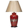 Bertha Table Lamp Red With Bird Detail Base Only