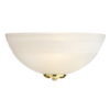 Damask Wall Light Alabaster Glass With Chrome/Brass Finial