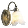 Doublet Wall Light Antique Brass Alabaster Glass