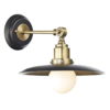 Hannover 1 Light Wall Bracket Black Antique Brass