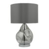 Quinn Table Lamp Smoked Glass With Shade