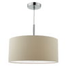 Ronda 3lt Pendant Ecru Faux Silk Shade 40cm