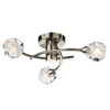 Seattle 3 Light Semi Flush Antique Brass