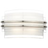 Sector Small Wall Light Frosted Glass Polished Chrome LED