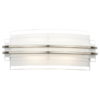 Sector Large Wall Light Frosted Glass Polished Chrome LED