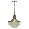 Suri 1 Light Pendant Antique Brass Faceted Glass