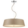 Wheel 3 Light Pendant Taupe Frosted Glass