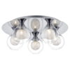 Zeke 5 Light Flush Polished Chrome